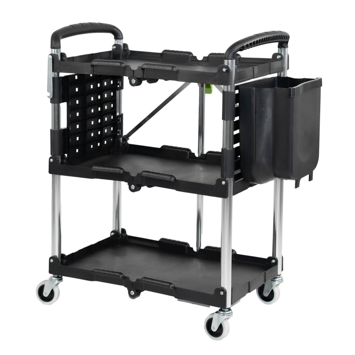 Servicewagen klappbar 65 Kg Traglast Beistellwagen mit Seitentasche M, 74,99 €