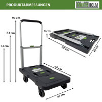 Plattformwagen klappbar Traglast 150 kg 3-fach höhenverstellbarer Griff Vollgummiräder