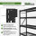 Schwerlastregal Enno 180x190x60 cm 3200 kg aus Stahl Stecksystem 4 Gitterböden Lagerregal Pickregal
