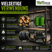 Schwerlastregal Emil 180x190x60 cm 3200 kg aus Stahl Stecksystem 4 Fachböden Pickregal Lagerregal