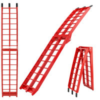 TRUTZHOLM 1x Auffahrrampe klappbar 180 cm Traglast 340 kg Alu Riffelstab Verladerampe in rot