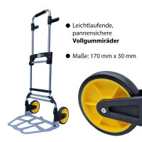 Klappkarre XL Sackkarre klappbar Teleskopgriff bis 115 cm und großer Ladefläche Tragkraft 150 kg