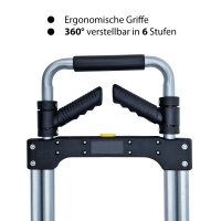 Klappkarre XL Sackkarre klappbar Teleskopgriff bis 115 cm und großer Ladefläche Tragkraft 150 kg