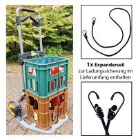 Klappkarre XL Sackkarre klappbar Teleskopgriff bis 115 cm und großer Ladefläche Tragkraft 150 kg