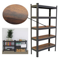Wohnzimmerregal 150x75x30 cm dunkel Traglast 650 kg...