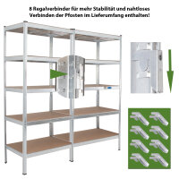 2x Schwerlastregal 180x90x60cm Lagerregal Werkstattregal Weitspannregal Traglast je 875 kg