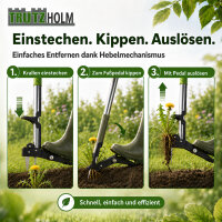 Unkrautstecher Löwenzahnentferner Unkrautentferner 100 cm Länge inkl. 4 Krallen Gartenhelfer