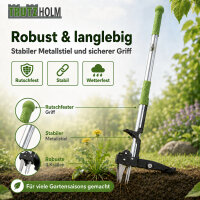 Unkrautstecher Löwenzahnentferner Unkrautentferner 100 cm Länge inkl. 4 Krallen Gartenhelfer