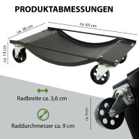 2x Rangierhilfe für PKW 900 kg/Paar Stahl 360° Lenkrollen Rangierroller Rangierschale Wagenheber