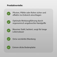 Ramme Handramme Pfahlramme Zaunpfahlramme Pfostenramme 60 cm 15 kg ø13 cm Handpfahlramme