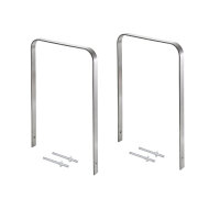 2 x Fahrradanlehnbügel 117 x 80 cm Edelstahl 13 mm...