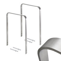 TRUTZHOLM 2x Fahrradanlehnbügel 117x80 cm massiver Edelstahl 12 mm