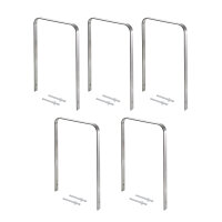 5 x Fahrradanlehnbügel 117 x 80 cm Edelstahl 13 mm...