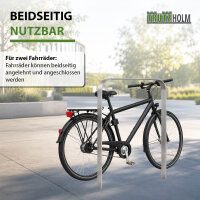 5 x Fahrradanlehnbügel 117 x 80 cm Edelstahl 13 mm Fahrradständer Anlehnständer Parker Typ U