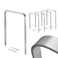 TRUTZHOLM 5x Fahrradanlehnbügel 117x80 cm massiver Edelstahl 12 mm