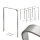 TRUTZHOLM 5x Fahrradanlehnbügel 117x80 cm massiver Edelstahl 12 mm