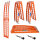 TRUTZHOLM 2 x Auffahrrampe klappbar 180 cm Traglast 680 kg Alu orange geriffelte Einzelstäbe Verladerampe