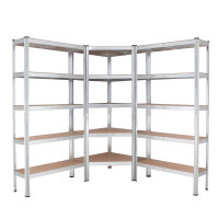 Regalsystem 3-teilig - 1x Eckregal 180x75x75x30x30 cm & 2x Lagerregal 180x90x30 cm 2625 kg