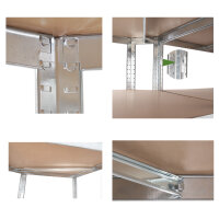 Regalsystem 3-teilig - 1x Eckregal 180x75x75x30x30 cm & 2x Lagerregal 180x90x30 cm 2625 kg