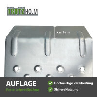 TRUTZHOLM 2x Auffahrrampe 180 cm Tragkraft 400 kg Stahl profiliert Verladerampe Rampe grau
