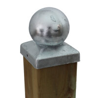 5x Pfostenkappe verzinkt 121 mm Kugel Abdeckkappe für Pfosten 12 x 12 cm