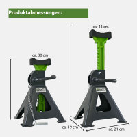 Unterstellbock 2 Stück, 3 Tonnen Traglast pro Stütze Höhe von 300 - 430 mm