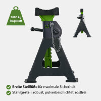 Unterstellbock 2 Stück, 3 Tonnen Traglast pro Stütze Höhe von 300 - 430 mm
