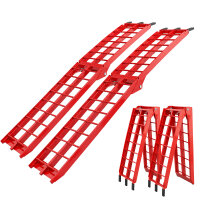 TRUTZHOLM 2x Auffahrrampe klappbar 180 cm Traglast 680 kg Alu geriffelt Verladerampe rot