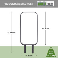 Fahrradanlehnbügel 115x45 cm Flachstahl 12 mm feuerverzinkt pulverbeschichtet einbetonieren Anthrazit Typ O