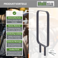 Fahrradanlehnbügel 115x45 cm Flachstahl 12 mm feuerverzinkt pulverbeschichtet einbetonieren Anthrazit Typ O