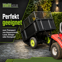 Rasentraktor Anhänger Kippanhänger 300 kg kippbar mit Kupplung