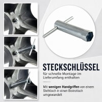 Stehtisch 2in1 Bistrotisch Alu klappbar höhenverstellbar 70/115 cm Ø 60 cm Partytisch Anthrazit