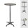 Stehtisch 2in1 Bistrotisch Alu klappbar höhenverstellbar 70/115 cm Ø 60 cm Partytisch Anthrazit
