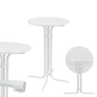 Stehtisch klappbar Ø 80 cm Höhe 110 cm Stahl...