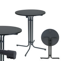 Stehtisch klappbar Ø 80 cm Höhe 110 cm Stahl...