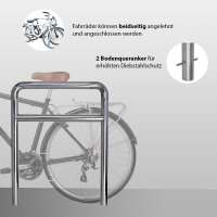 2 x Fahrradanlehnbügel 118 x 78 cm Edelstahl Ø 60 mm Einbetonieren Fahrradständer Parker Typ H
