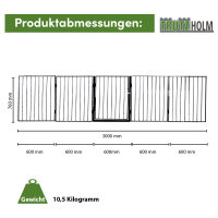 Kaminschutzgitter klappbar 300x70 cm 10,5 kg pulverbeschichtet Metall Schutzgitter B-Ware