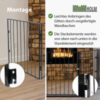 Kaminschutzgitter klappbar 300x70 cm 10,5 kg pulverbeschichtet Metall Schutzgitter B-Ware