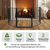 Kaminschutzgitter klappbar 300x70 cm 10,5 kg pulverbeschichtet Metall Schutzgitter B-Ware