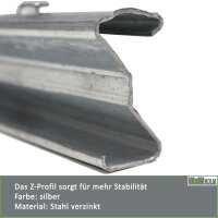Z-Profil Zaunpfosten 215 cm verzinkt 100x Zaunpfähle inkl. Haken Forstprofil