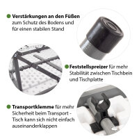 Klapptisch rund Ø 120 cm Höhe 74 cm Kunststoff / Stahl pulverbeschichtet Campingtisch Partytisch