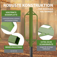 Handramme aus Stahl 90 x 30 cm Einschlaghilfe für Zaunpfosten bis 5 x 5 cm grün pulverlackiert