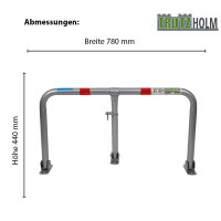 2x Parkplatzsperre abschließbar 43 x 80 cm Parkplatzbügel Sperrbügel Parkplatzblockierer Parkbügel Poller