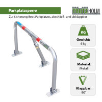 2x Parkplatzsperre abschließbar 43 x 80 cm Parkplatzbügel Sperrbügel Parkplatzblockierer Parkbügel Poller