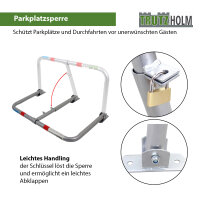2x Parkplatzsperre abschließbar 43 x 80 cm Parkplatzbügel Sperrbügel Parkplatzblockierer Parkbügel Poller