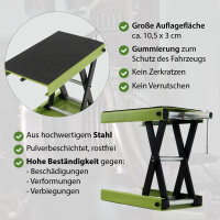Motorradheber höhenverstellbar bis 500 kg Stahl grün Motorradhebebühne Scherenheber Montagebock      Scherenhubtisch