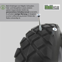 Schubkarrenrad pannensicher Vollgummi 4.80/4.00-8 grau/schwarz + Achse Ersatzrad Reifen PU