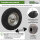 Schubkarrenrad pannensicher Vollgummi 4.80/4.00-8 grau/schwarz + Achse Ersatzrad Reifen PU