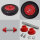 Schubkarrenrad pannensicher Vollgummi 4.80/4.00-8 rot/schwarz + Achse Ersatzrad Reifen PU