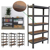 4x Wohnzimmerregal 150x75x30 cm dunkel Traglast/Regal 650...